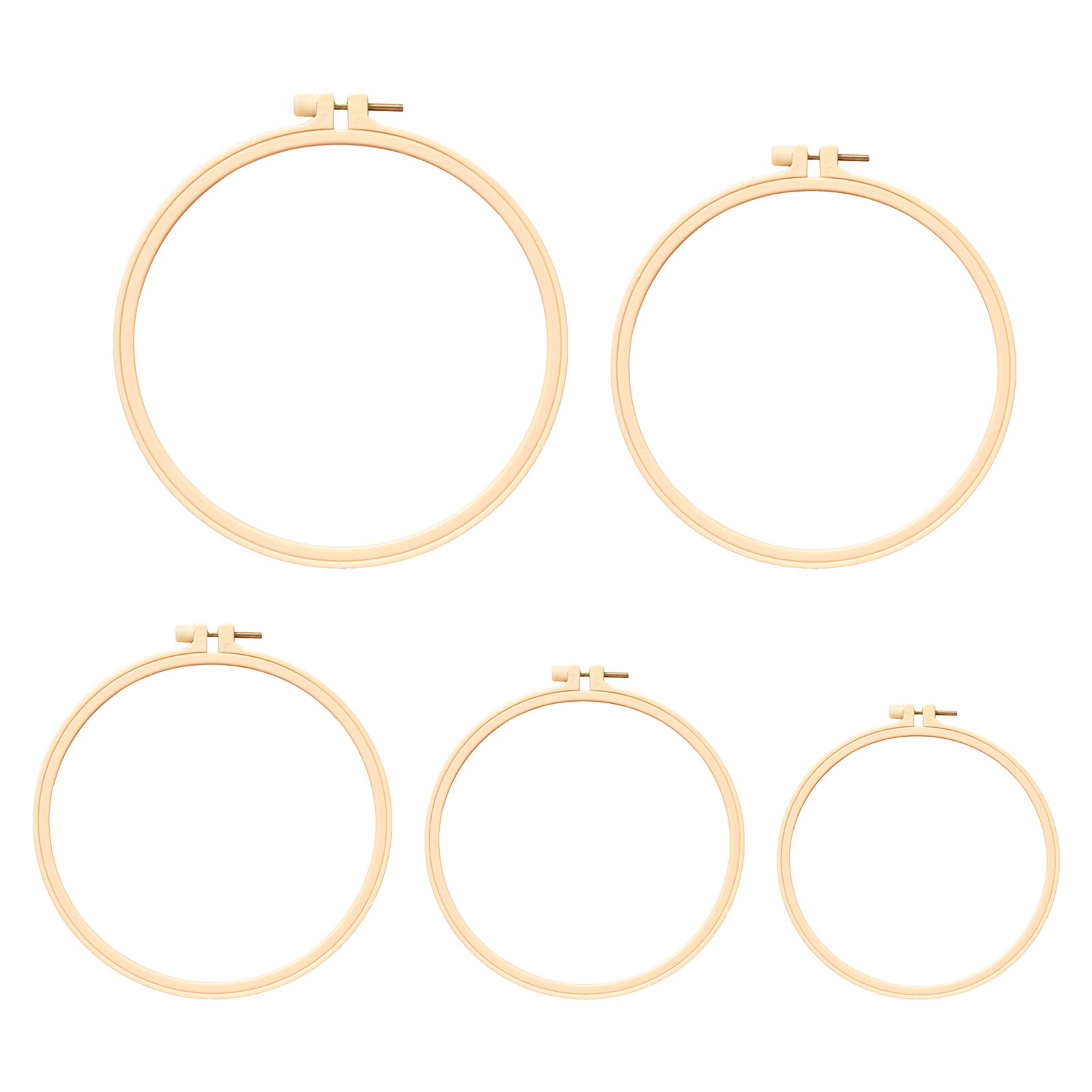 5Pcs Borduren F-Verlies Hoops Set Starter Kit Hand Kruissteek Kit Verstelbare Cirkel Naaien Steek R-ing Voor Crafting String