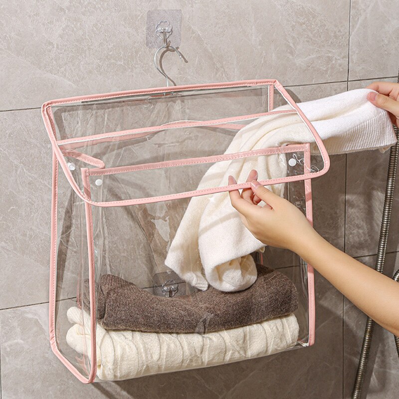 Waterproof TPU Hanging Organizers Toiletries Holder Bath Wash Makeup Bags Bathroom Clothes Organizer Shower Cloth Storage Bag