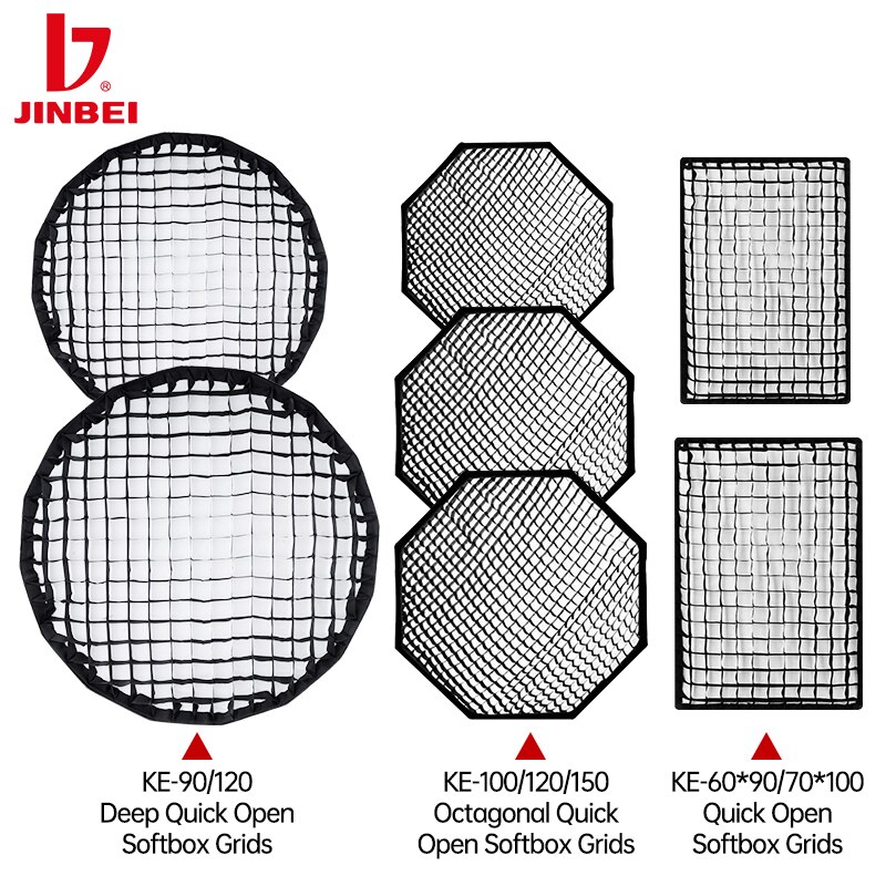 JINBEI KC/KE Series Softbox Grid for Umbrella Deep Octagonal Soft Box Light Control Accessory