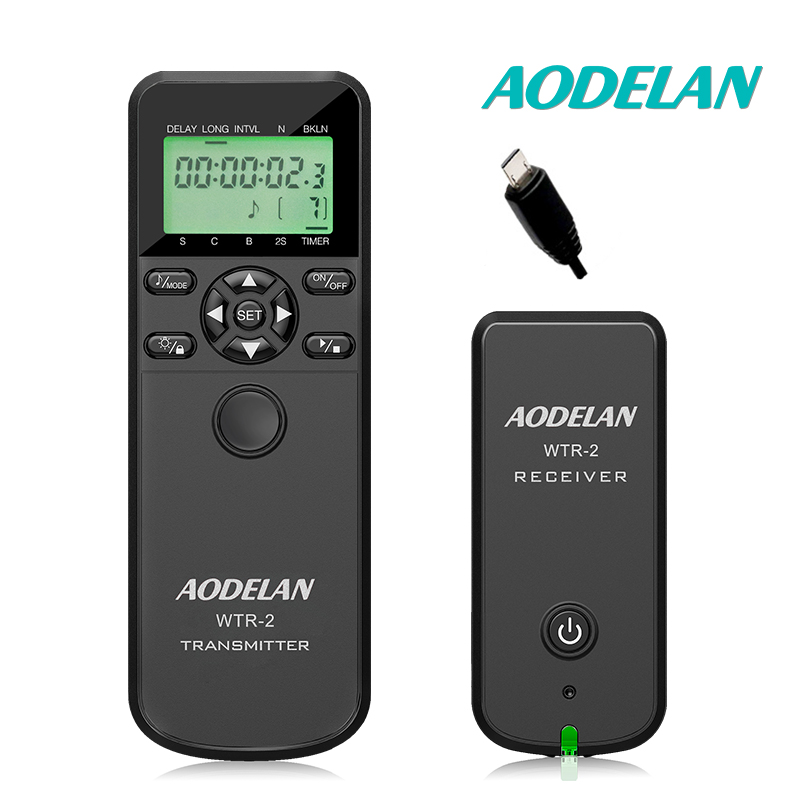 AODELAN-mando a distancia inalámbrico con temporizador, Cable disparador para cámara Canon, Nikon y Sony, C6, C8, N8, N10, S6, S8, O6, P6: WTR-2-S8
