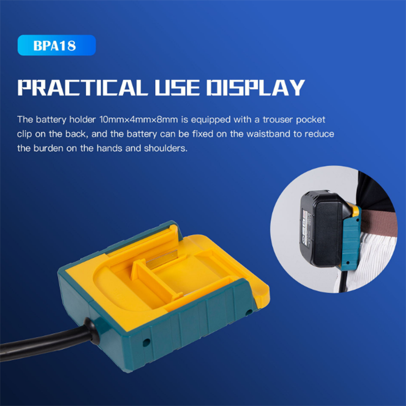 Battery Extension Cord Tool Suitable for Makita For Bosch For Milwaukee For DeWalt EU plug 18v lithium Batteries and tools