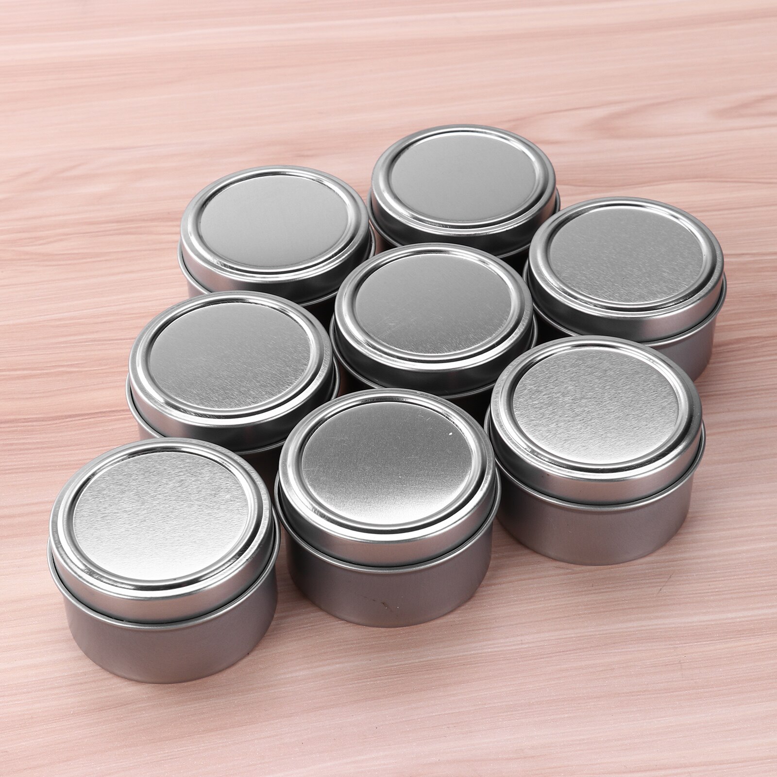 8 Pcs Kandelaars Ronde Effen Kleur Lege Licht Kaars Blikje Jar Containers Voor Kaars Maken Met Deksel Kaars accessoires