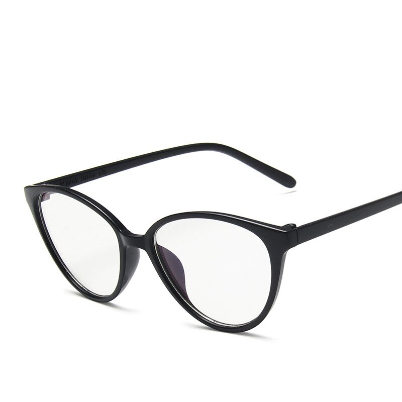 Gafas sencillas de ojo de gato para mujer, lentes ópticas transparentes, planas: no2
