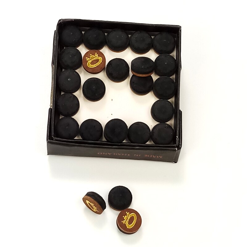 Jassinry 25 stks Lijm Snooker Cue Tips 10mm/11mm radiaal biljartkeu tips Biljart Accessoires 2 kleuren optioneel