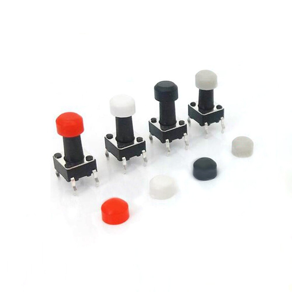 200pcs 6*6mm round button cap push button swcap for 6*6mm push button switch round button switch