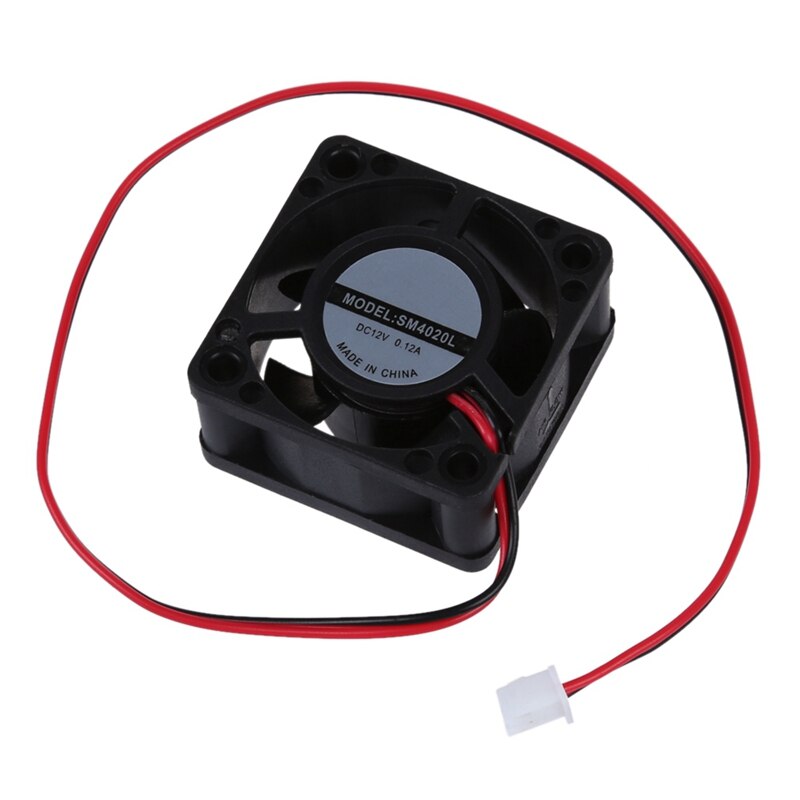 2 stk 12v dc 2- leder computer pc cpu kølehus ventilator  - 40mm x 40mm x 20mm &amp; 40mm x 40mm x 10mm