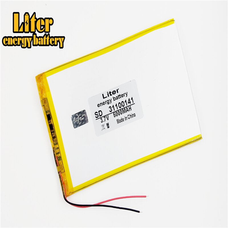 31100141 Polymer lithium ion battery 3.7 V, 5000mAh CE FCC ROHS MSDS certification