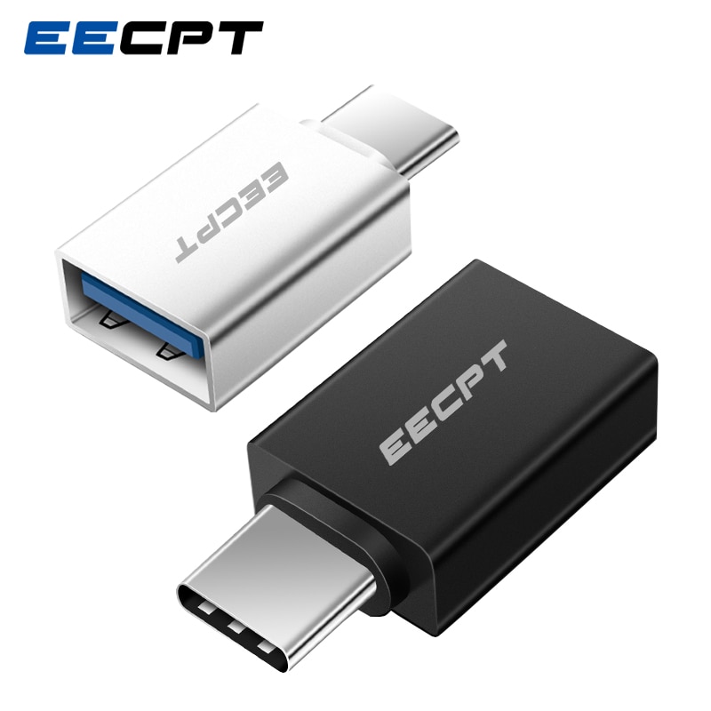 Eecpt adaptador otg tipo-c usb, tipo c para usb 3.0, carregador, conversor de dados para macbook, samsung galaxy s9 s8 huawei one plus