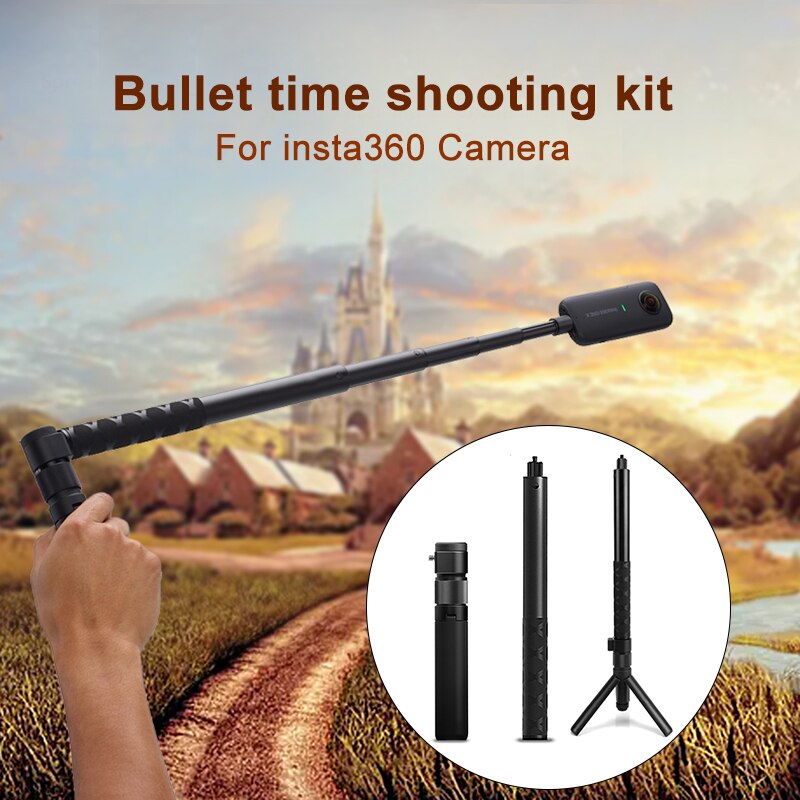 Handheld Selfie Stok &amp; Handgreep Monopod 1/4 Schroef voor Insta360 Paranomic Camera voor Insta360 EEN X VR Sport Camera
