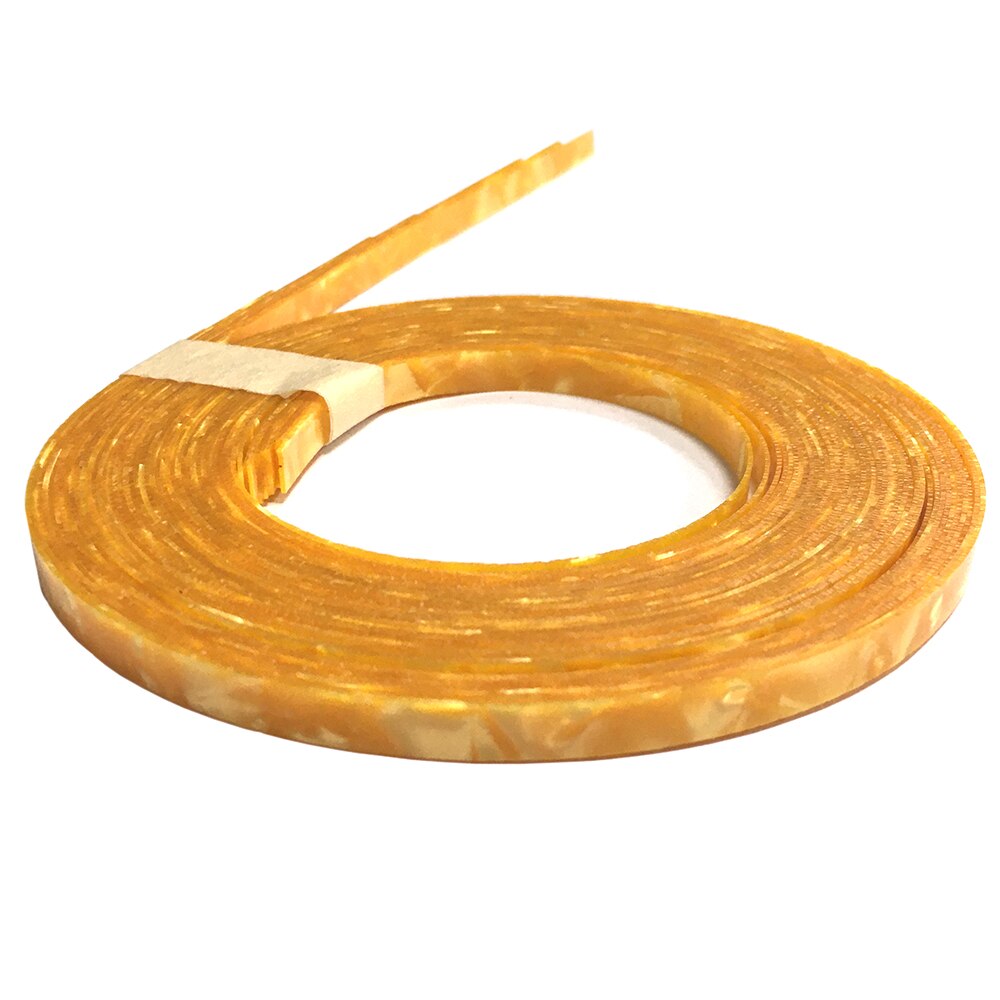 10pcs/lot 5mm x 1000mm Celluloid Strips Guitar Binding Purfling Edging Multi Colors: Yellow Pearl