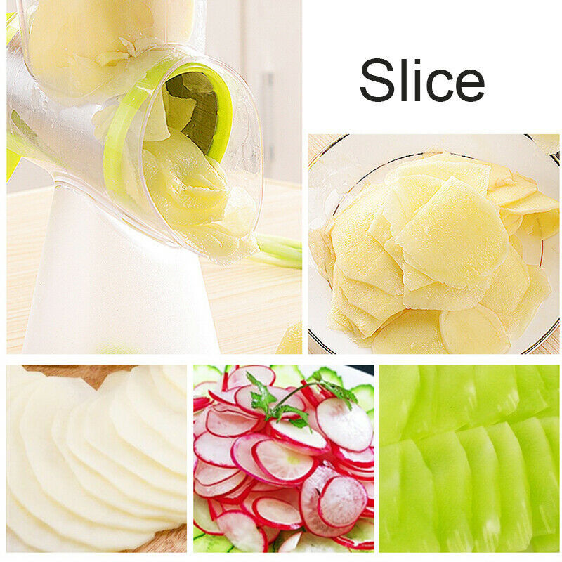Household Manual Vegetable Cutter Potato Fruit Cutting Salad Machine Hand Roller Rotat Shredder Vegetable Cutter Kitchen Gadget