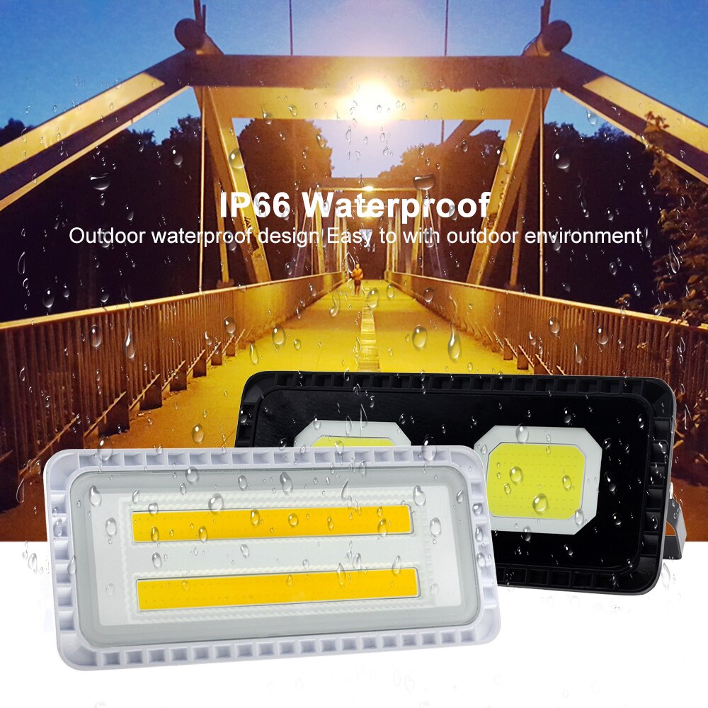 200W Led Flood Light AC220V Ultra-thin Outdoor Floodlight Spotlight IP66 Waterproof LED Street Lamp Landscape Lighting