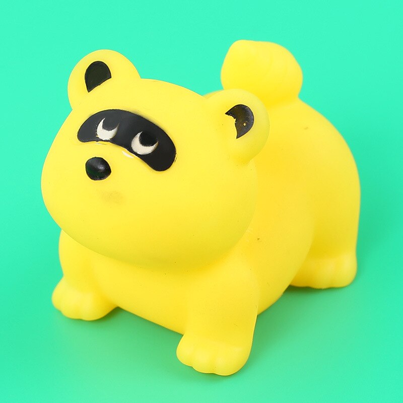 Cute Bath Toys Animals Swimming Water Toy Colorful Soft Floating Rubber Duck Squeeze Sound Squeaky Bathing Toy For Baby Bath: 1PC Dog A