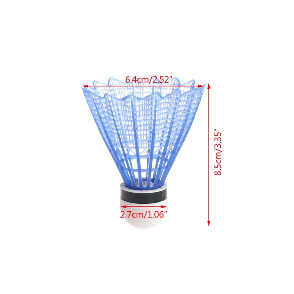 3 st led glödande ljus upp plast badminton bollar färgglada belysning bollar