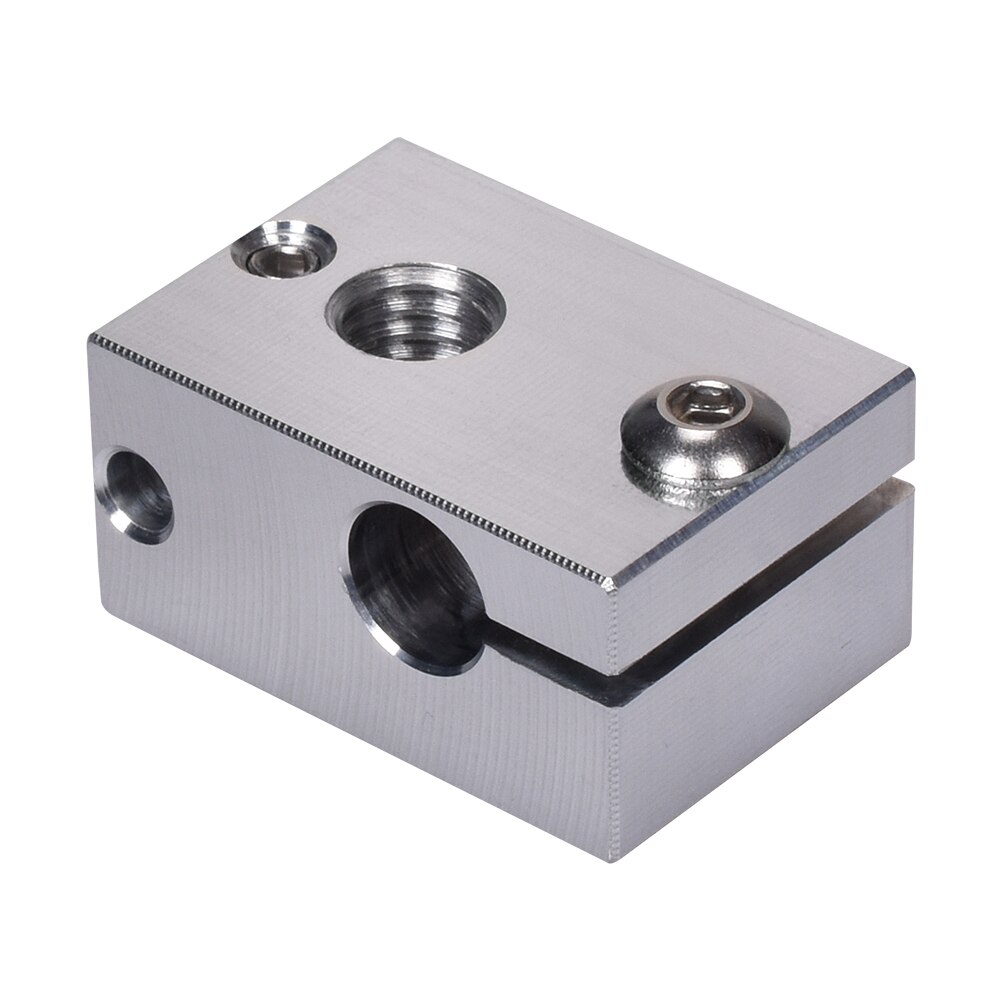 V6 Heater Blok Aluminium Siliconen Sokken Voor E3D V6 J-Head Hotend PT100 3D Printer Onderdelen V6 nozzle Warmte Blok Titan