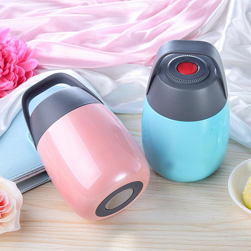 450ml Stainless Steel Braised Beaker Double Wall Smolder Food Porridge Insulated Thermos Vacuum Pot Soup Lunch Bucket Tableware