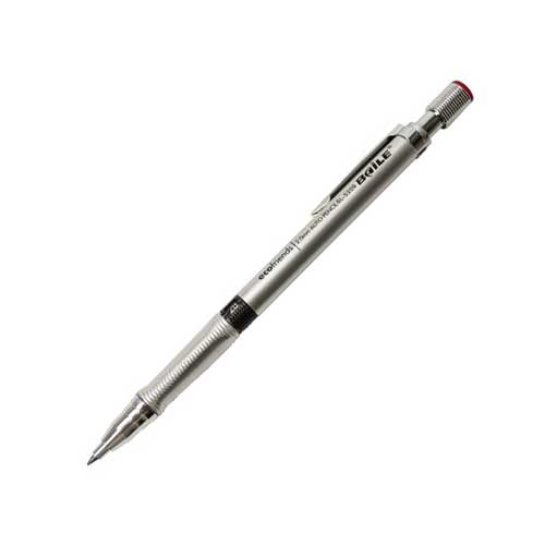 2B Blue Black Lead Holder Pen Mechanical Pe Draft Pencil Drawing 2.0mm lead pencils 2B Drawing Sketch Exam Spare Stationery: Silver