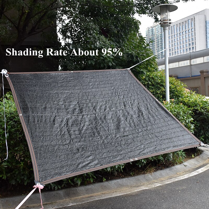 Anti-UV Sunshade Net Outdoor Awning Balcony Succulent Plant Cover Shelter Shading Net Swimming Pool Shade Sail 95% Shading Rate