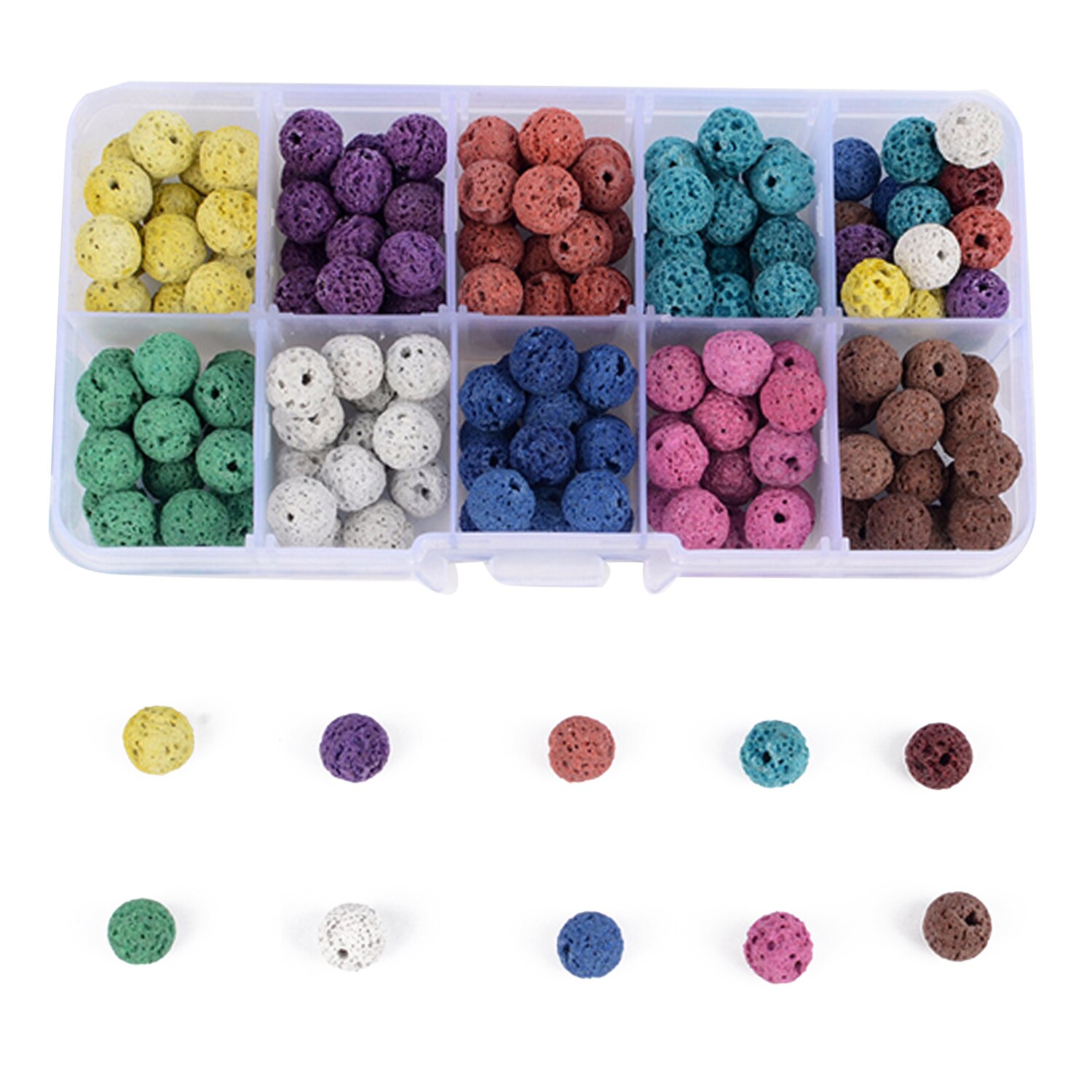 180pcs Multi-color Round Lava Rock Stone Volcanic ... – Grandado