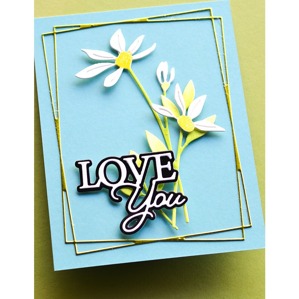 Love You Posh Script Metal Cutting Die Scrapbook Embossed Paper Card Album Craft Template Cut Die Stencils For 2022