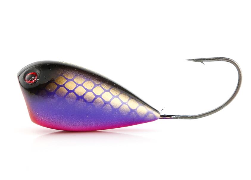 Señuelo de pesca Popper de 50mm y 13g, cebo Artificial de manivela, cebo de natación, Wobblers, cebo duro de pesca con un solo gancho: E