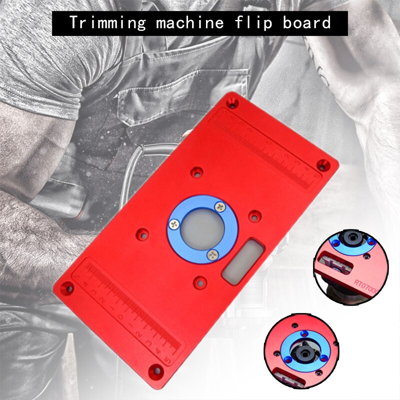 Aluminum Router Table Insert Plate W / 2 Router Insert Rings For Woodworking Benches Router RT0700C Wood Tools