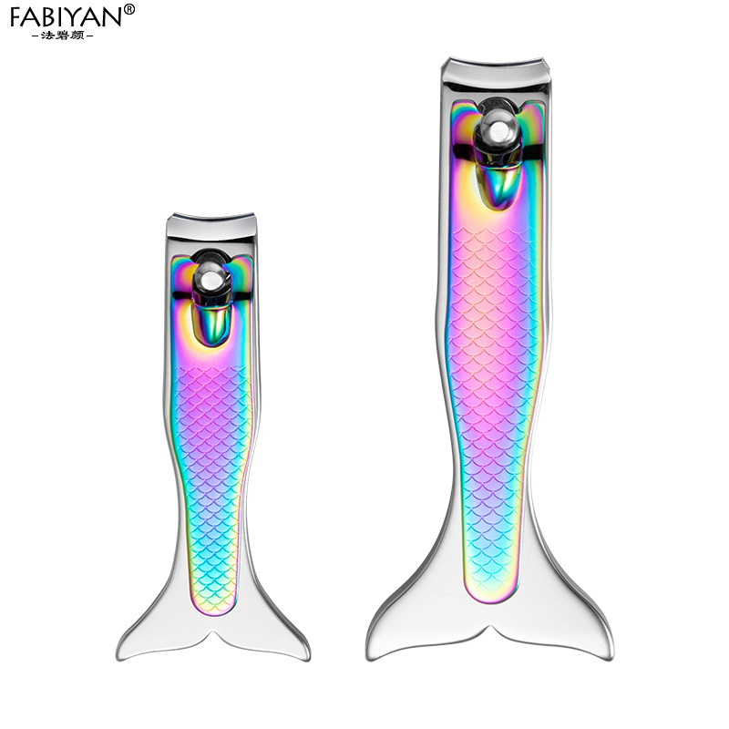 Nail art klipper rustfrit stål cutter nipper trimmer skæremaskine bærbar pedicure fingernegle værktøjer: Sæt