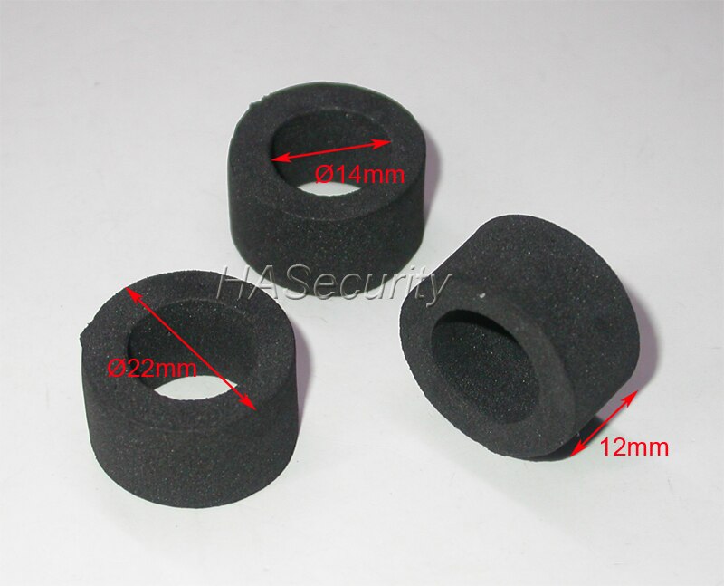 22-14-12mm (12pcs) plastic Foam / Spacer for CCTV LENs to block IR lights security camera installation assembly