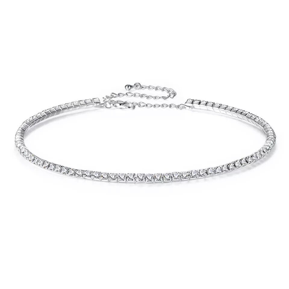 H:HYDE Jewelry Accessories Luxury Rhinestone Choker Necklace for Women Temperament Collar mujer Necklace Birthday
