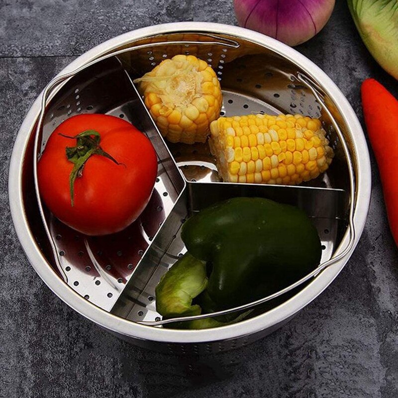 Steamer Basket Rack Set for Pressure Cooker Accessories Steam Baskets, Egg Steaming Holder Rack Stand