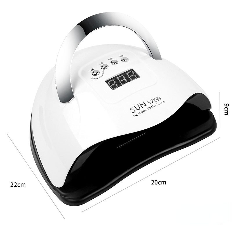 Lampe LED UV pour sèche-ongles avec détecteur de mouvement, affichage LCD, interrupteur tactile, lampe de séchage de vernis Gel pour manucure