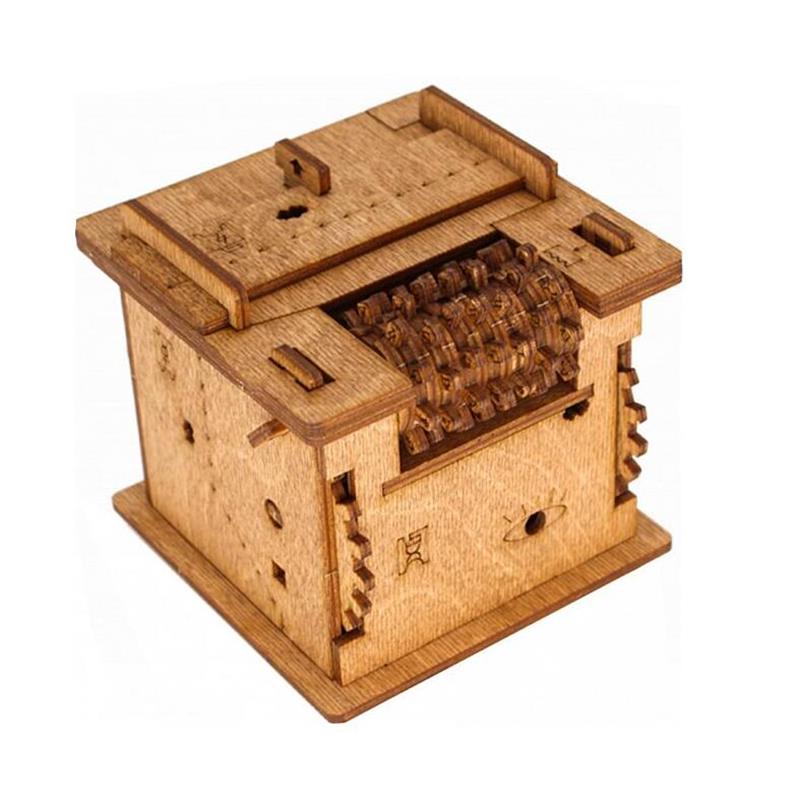 Sequential Discovery Cluebox Logic IQ Wooden Box interactive Puzzles Brain Teasers Game for Adults