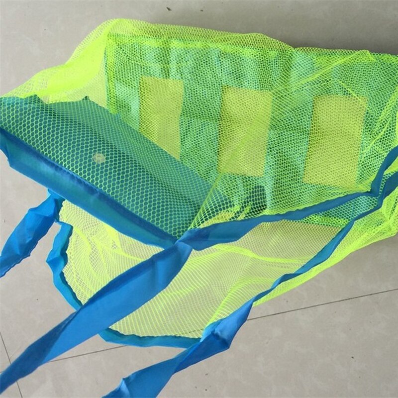 Leksakssamling förvaringspåse påse söta barn baby sand bort bära strand leksaker påse tote mesh stora barnens förvaringsväska