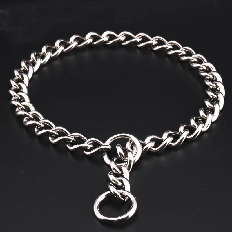 Heavy Duty Pet Collar 304 Stainless Steel P Chain for Dogs Training Choke Collars for Large Dogs French Bulldog German Shepherd