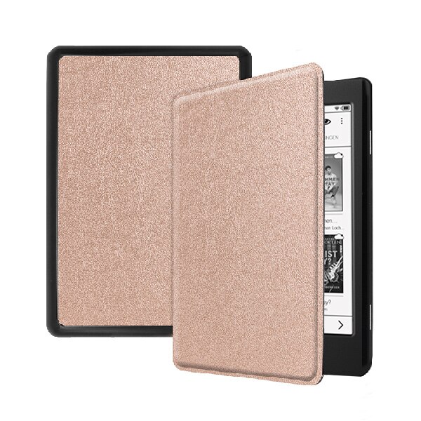Funda magnética para Tolino Page 2, funda protectora delgada para E-book de 6 pulgadas para Tolino E-book, soporte de piel: rose gold