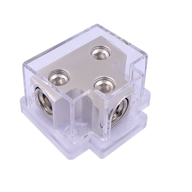 Car Audio Amplifier Power Distribution Block 1 in 2 Out Way Power Ground Distributor Blocks Negative Grounding Tap Box: Default Title