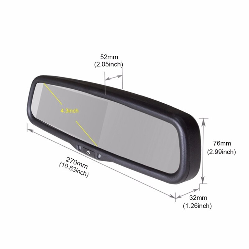 4.3 Inch Car Auto Dimming Rear View Mirror Monitor TFT LCD Monitor Built-In Special Bracket