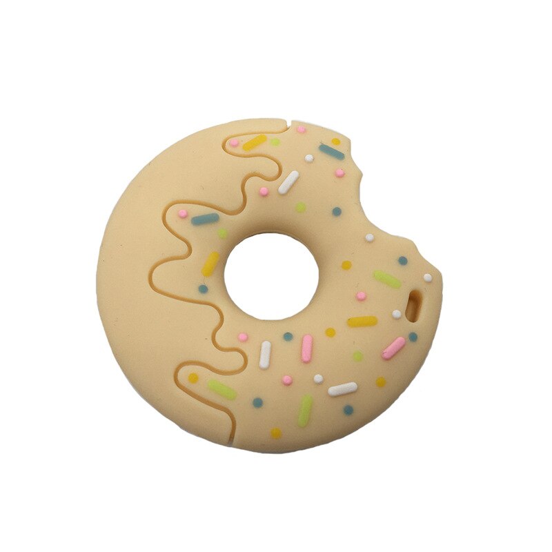 Mode siliconen donut bijten tanden Baby molars tandpasta biscuit hanger kinderen food grade siliconen materiaal