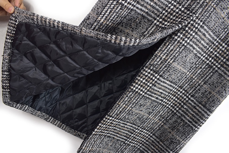 Women Wool Coat Plaid Classics Female Loose Long Single Breasted Coats 2022 Spring Autumn Jackets Trench Outerwear WJ54