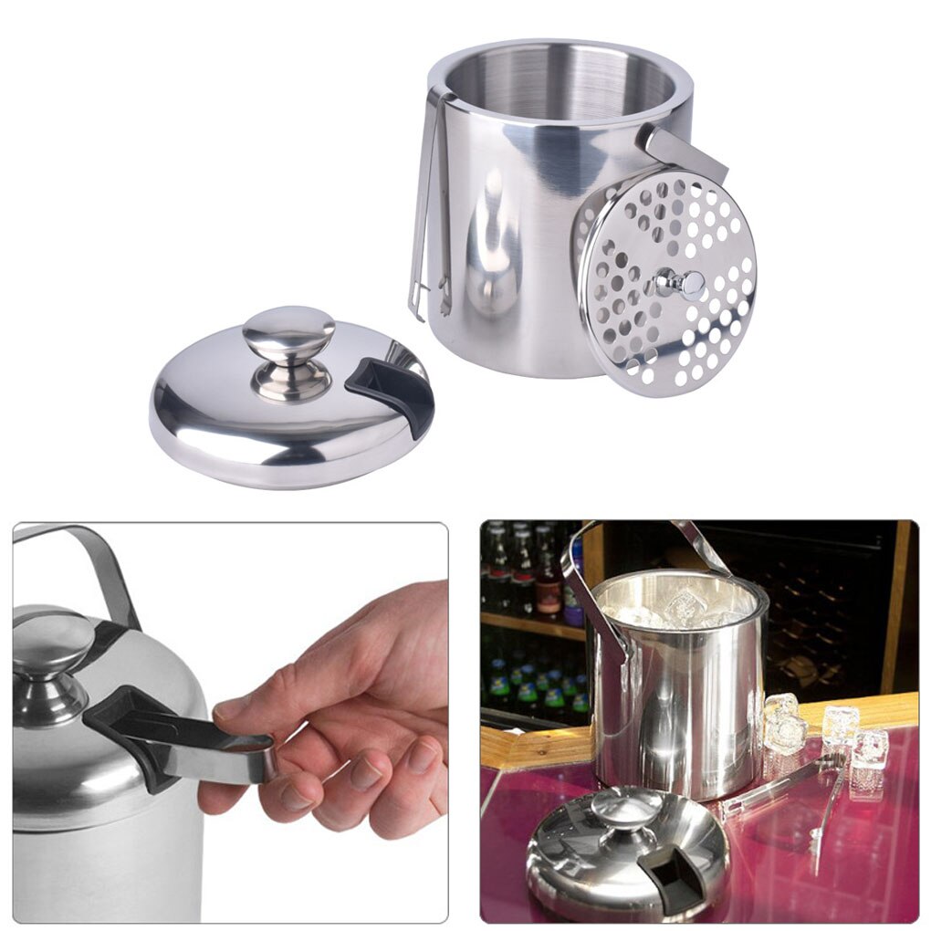 Seau à glace isotherme en acier inoxydable, Double isolation, basse température, pour Bar de fête, pour boissons au Champagne