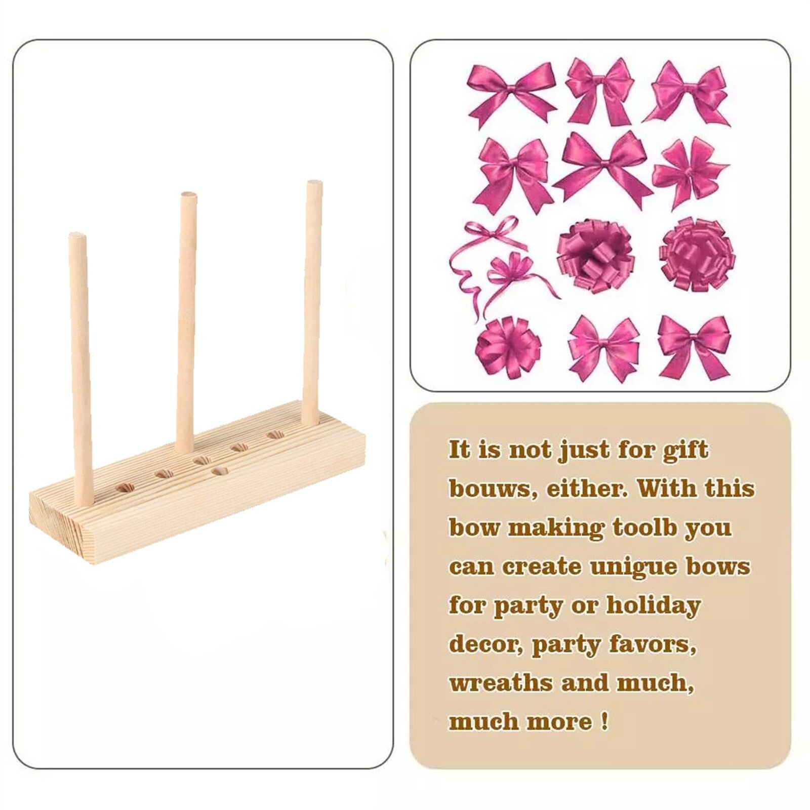 Bow Maker Wooden Wreath Bowing Making Tool Party DIY Kinds Of Bow Maker For Ribbon Crafts Party Wedding Decoration##p