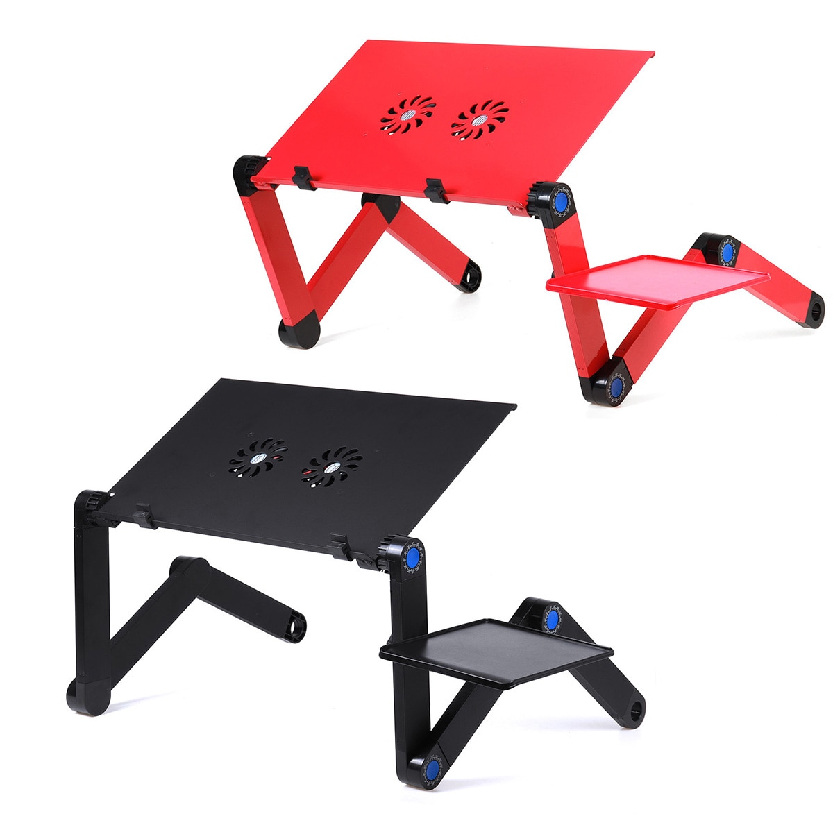 Multifunctionele ergonomische laptoptafel voor bed, draagbare bank, opvouwbare laptopstandaard, schoottafel voor notebook met muismat