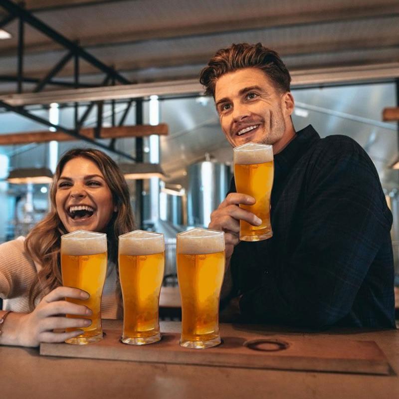 Beer Glasses 4 In 1 Acrylic Plastic Material Beer Mug Super Schooner Funny Acrylic Glass Beer Mugs Set Glass Cup Stein