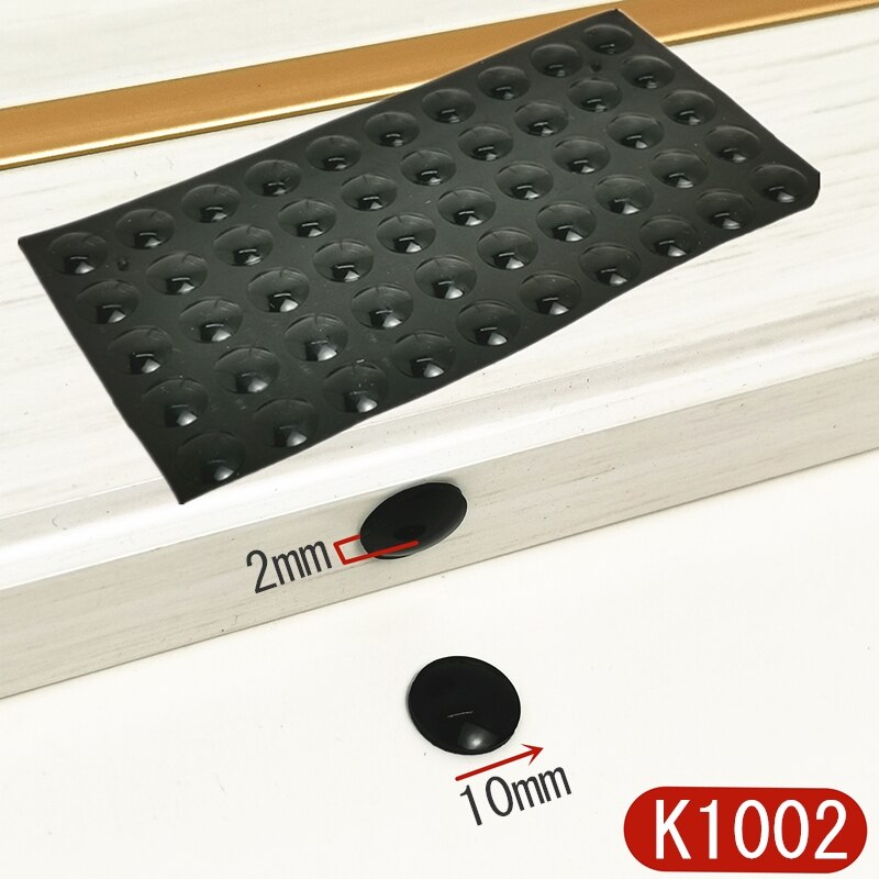 10 x 2mm sort dørstop gummidæmper buffer kabinet kofangere silikone møbelpuder pude beskyttende hardware