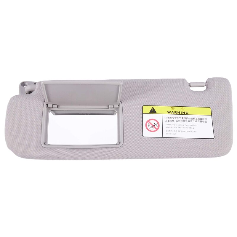 Parasol interior para coche, tablero de sombra con espejo para HYUNDAI 2005, 2006, 2007, , Sonata, NF, NFC, gris: left
