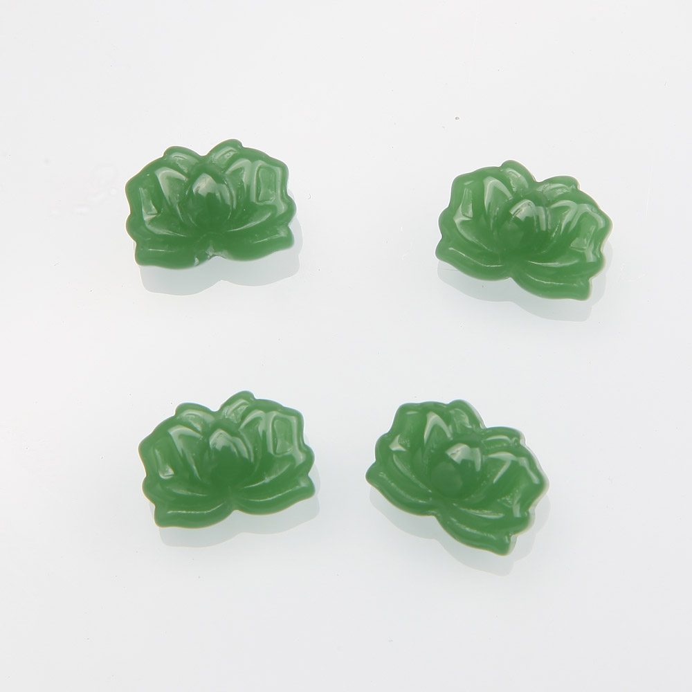 50PCS Flower Glass Beads Charms Pendant Necklace for Jewelry Making Supplies Beaded Findings DIY 10*14mm: Pink