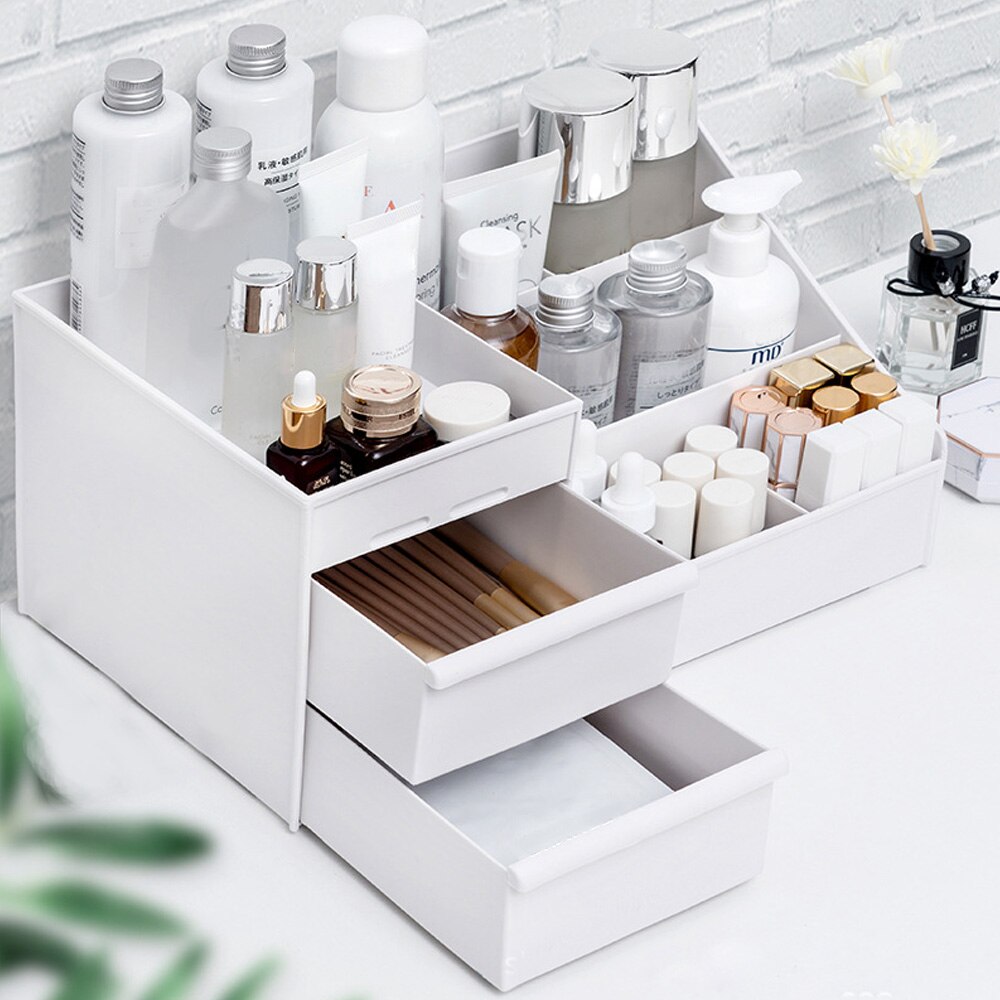 Grote Capaciteit Cosmetische Opbergdoos Make Lade Organizer Houder Desktop Diversen Voor Borstel Sieraden Nagellak Container