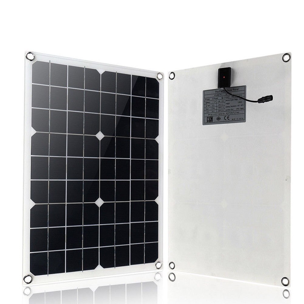 20W Waterproof Battery Solar Panel USB for Phone Lighting Car Charger 430X280X2.5MM Electrical Equipment & Supplies TB