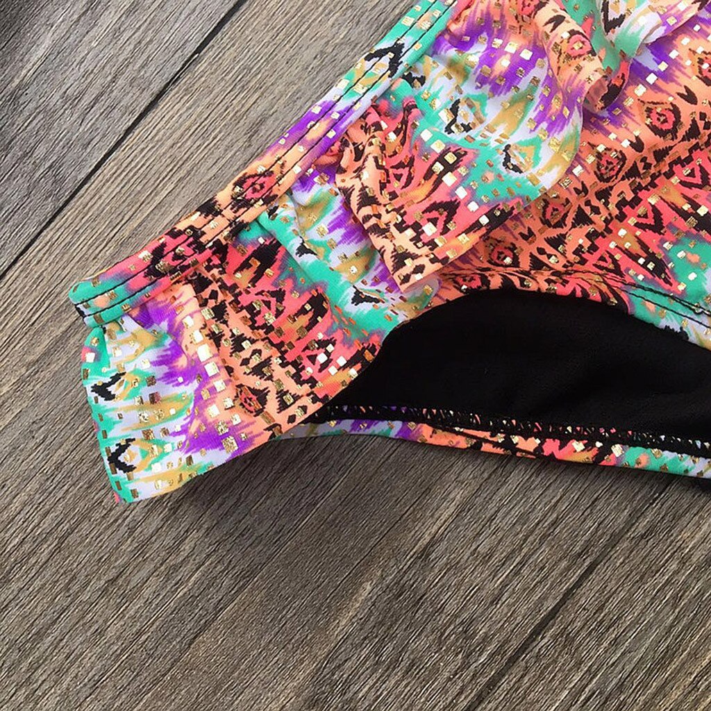 Print Swimwear Sets Teen Children Girls Africa Style Swimsuit Beach Swimwear Bikini Set Bra+Underpants Bikini Sets badpak