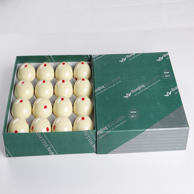 57.2mm six red dot billiard cue ball pool ball set 16 pcs